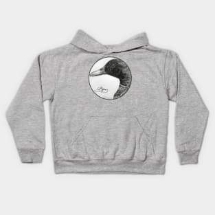 Mallard Duck Pencil Sketch | Circle | Kids Hoodie